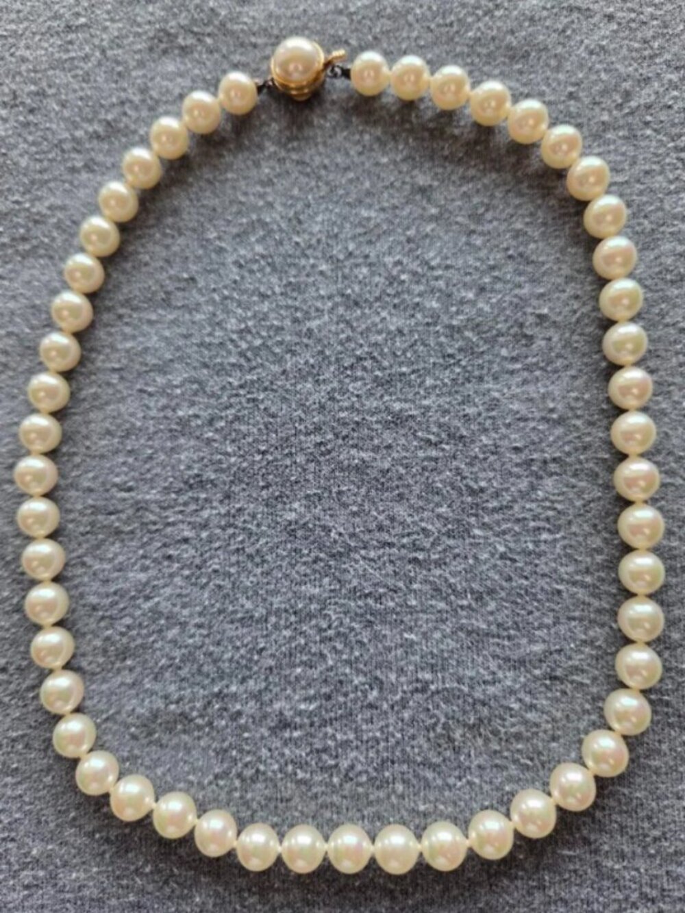 Majorica 17” Pearl Necklace Gold Plated Clasp